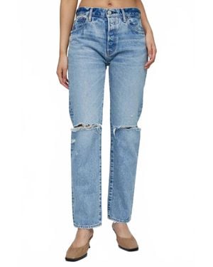 Moussy Belmont Straight Leg Jean - Blue