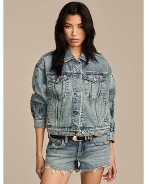 Lucky Brand Barrel Sleeve Trucker Jacket - Blue