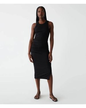 Michael Stars Wren Ruched Midi Dress - Black