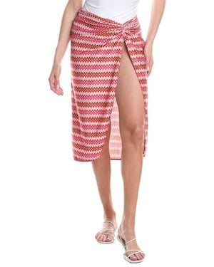 Ramy Brook Chevron Xana Skirt - Red