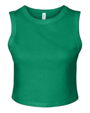Bella Canvas Micro Rib Muscle Crop Tank - Green