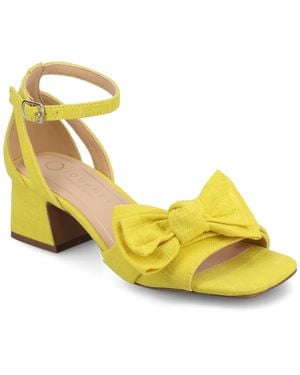 Journee Collection Apos;S Zevi Medium And Wide Width Dress Sandals - Yellow