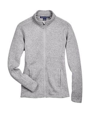 Devon & Jones Bristol Full-Zip Sweater Fleece Jacket - Gray