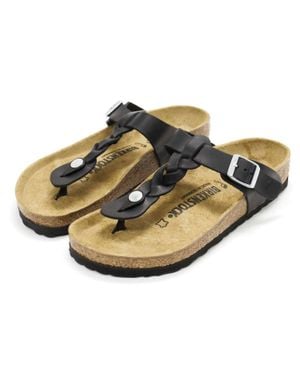 Birkenstock Gizeh Braided Thong Sandals - Black