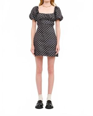 SOFIA The Label Mia Polka Dot Dress - Black