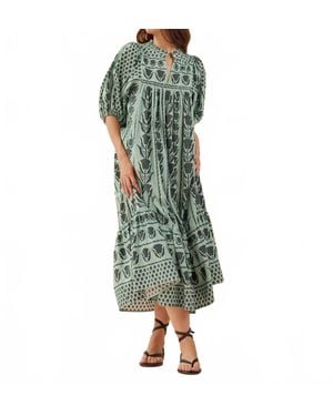 Omika Wren Midi Dress - Green