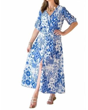 Walker & Wade Kelsey Midi Dress - Blue