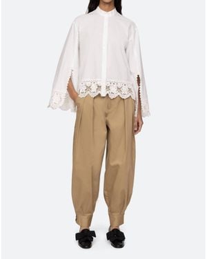 Sea Iyla Soutache Long Sleeve Blouse - Natural