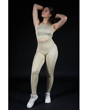 Lovyt Euroshine Jacquard Leggings - Black