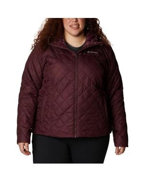 Columbia Copper Crest Quilted Jacket Hooded Full Zip Jax844 - Red