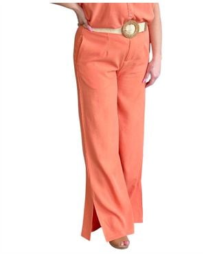 Blu Pepper Woven Wide Leg Pants - Red