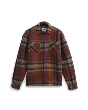 Wax London Multicolored Check Wool Blend Jacket - Brown