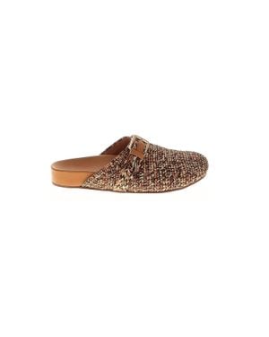 Robert Clergerie Raffia Mules - Brown