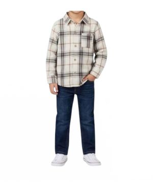 Emma Jane Flannel Button Down Shirt - Blue