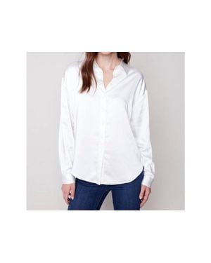 Charlie b Satin Blouse - White