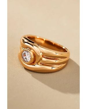 Luv Aj Wave Bezel Ring - Natural