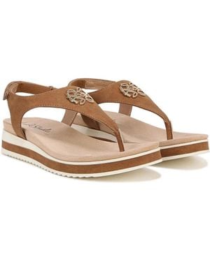 LifeStride Zeeta I8582S3201 Sandals Tan Slip On Toe Post Thong Rhs8865 - Brown