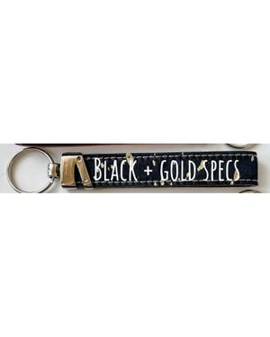 Boho Ranch Hair-On Cowhide Wristlet Keychain - Black