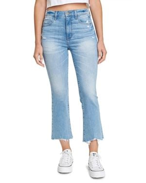 DAZE Denim Shy Girl High Rise Crop Flare Jeans - Blue