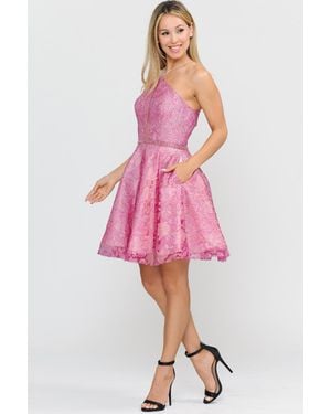 TRUEDAMES Halter Neckline Bridesmaids Dresses - Pink