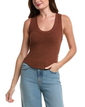 Project Social T Suki Scoop Neck Rib Tank - Blue
