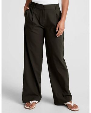 Beyond Yoga Status Pleated Wide Leg Trouser - Black