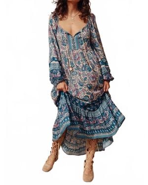 Spell Marmont Maxi Dress - Blue