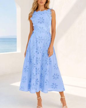 SOFIA The Label May Flowers Midi Dress - Blue