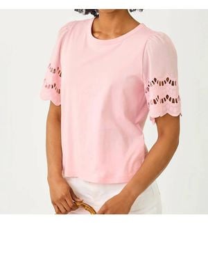 Lilly Pulitzer Sebene Eyelet Knit Top - Pink