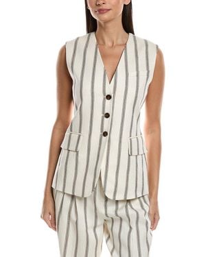 A.L.C. A. L.C. Noa Linen-Blend Vest - White