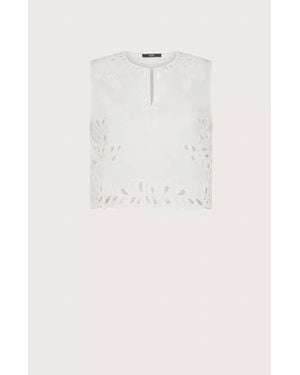 Seventy Sleevless Crop Top - White