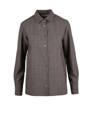 Antonelli Stretch Virgin Wool Button Shirt - Gray