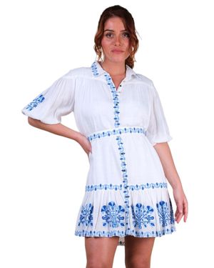 Miss June Alessia Short Dress - White
