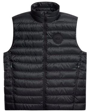 Canada Goose Quilted Insulated Vest With High Collar - Black