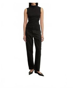 Enza Costa Cashmere Sleeveless Twist Top - Black
