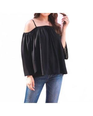 Jess Lea Charlotte Cold Shoulder Top - Black