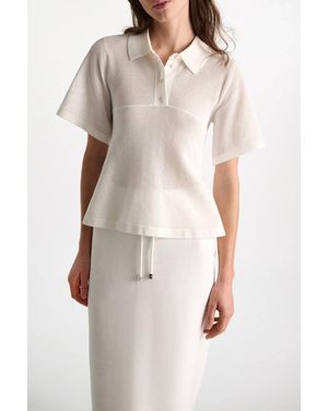 Dorothee Schumacher Cotton Coolness Mesh Top - Natural