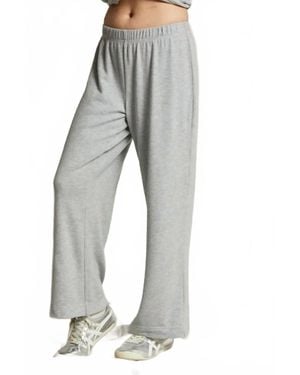 PERFECTWHITETEE Marcie Brushed Sweater Jersey Pull On Pants - Gray