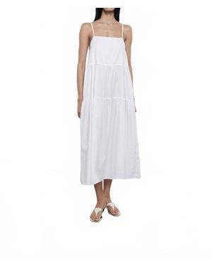 Enza Costa Strappy Tiered Dress - White