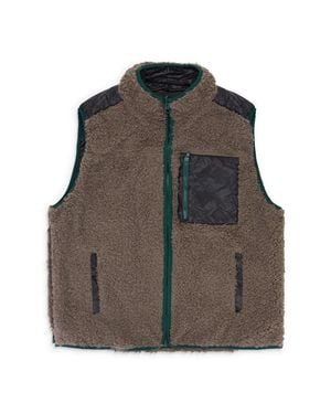 PHANES Front Zip Sherpa Work Jacket - Brown