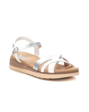 Xti Low Wedge Strappy Sandals - Metallic