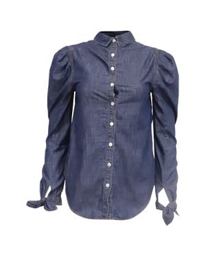 Veronica Beard Button-Down Denim Shirt - Blue