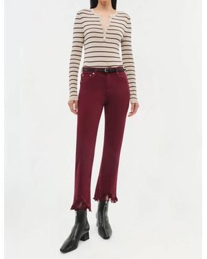 Jonathan Simkhai River High Rise Straight Jeans - Red