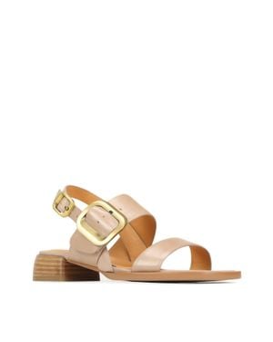 EOS Melbourne Tegean Slingback Sandals - Natural