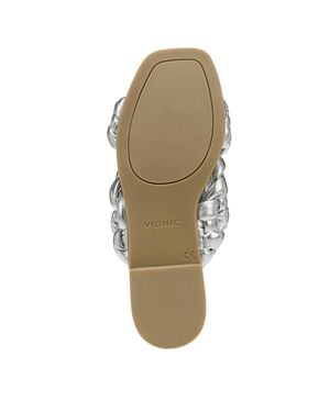 Vionic Kalina Braided Slide Sandals Metal Synthetic I0922S2020 - Green