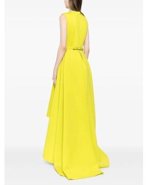 Saiid Kobeisy Neoprene Dress With High-Low Skirt - Yellow