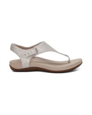 Aetrex Ellie Adjustable Thong Sandal - White