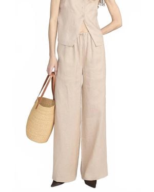 FRAME Linen Lounge Pant - Natural