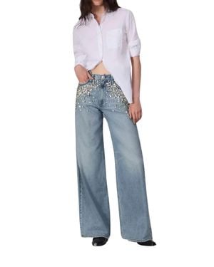 Rag & Bone Featherweight Sofie Wide-Leg Jean - Blue
