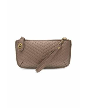 Joy Susan Quilted Mini Wristlet - Brown
